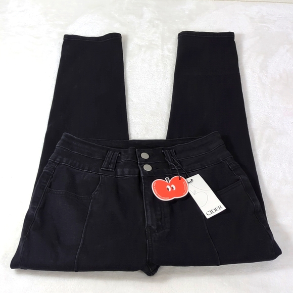 - Cider black jeans NWT S/M Stretch High Waist - Picture 1 of 3